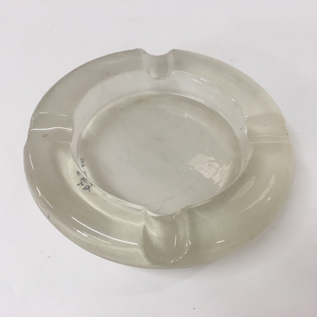 ASHTRAY, Glass - Round Frosted